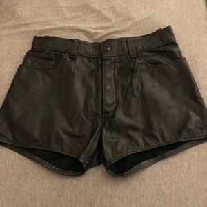 Men’s leather shorts